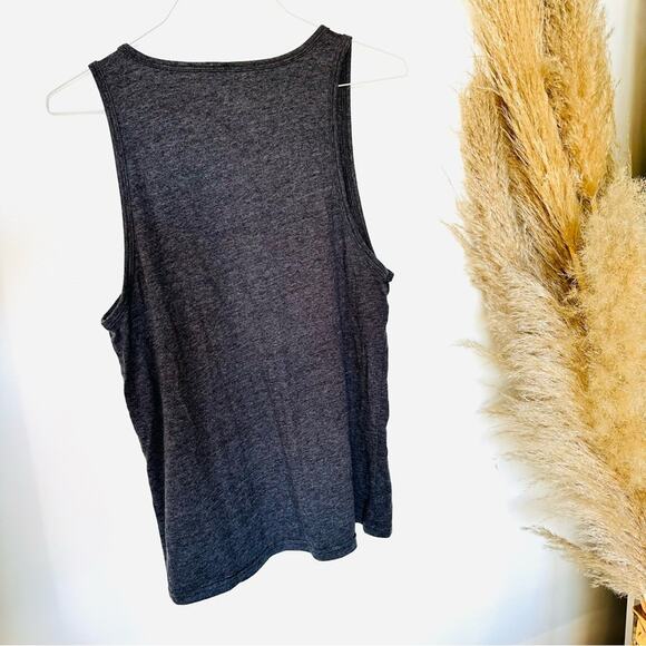 MENS VOLCOM Dark Heather Grey Gray Sleeveless Tank Top Relaxed Tee Shirt M - Picture 6 of 10